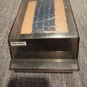 Vintage Rolodex VIP-24C Covered Card File Index Tabs & Blank Cards